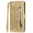 thumbnail image 1 of Case for FOXDOCK Google Pixel 6a Glitter Zipper Wallet Case with Short Hand Strap, 1 of 4