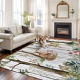 thumbnail image 2 of 5'x7' Area Rugs for Living Room Bedroom, Spring Forest Animals Washable Rug Carpet Runner Indoor Outdoor, Floral Botanical Trees Grey Wooden Non Slip Floor Mats Area Rug for Kitchen, Nursery, 2 of 8