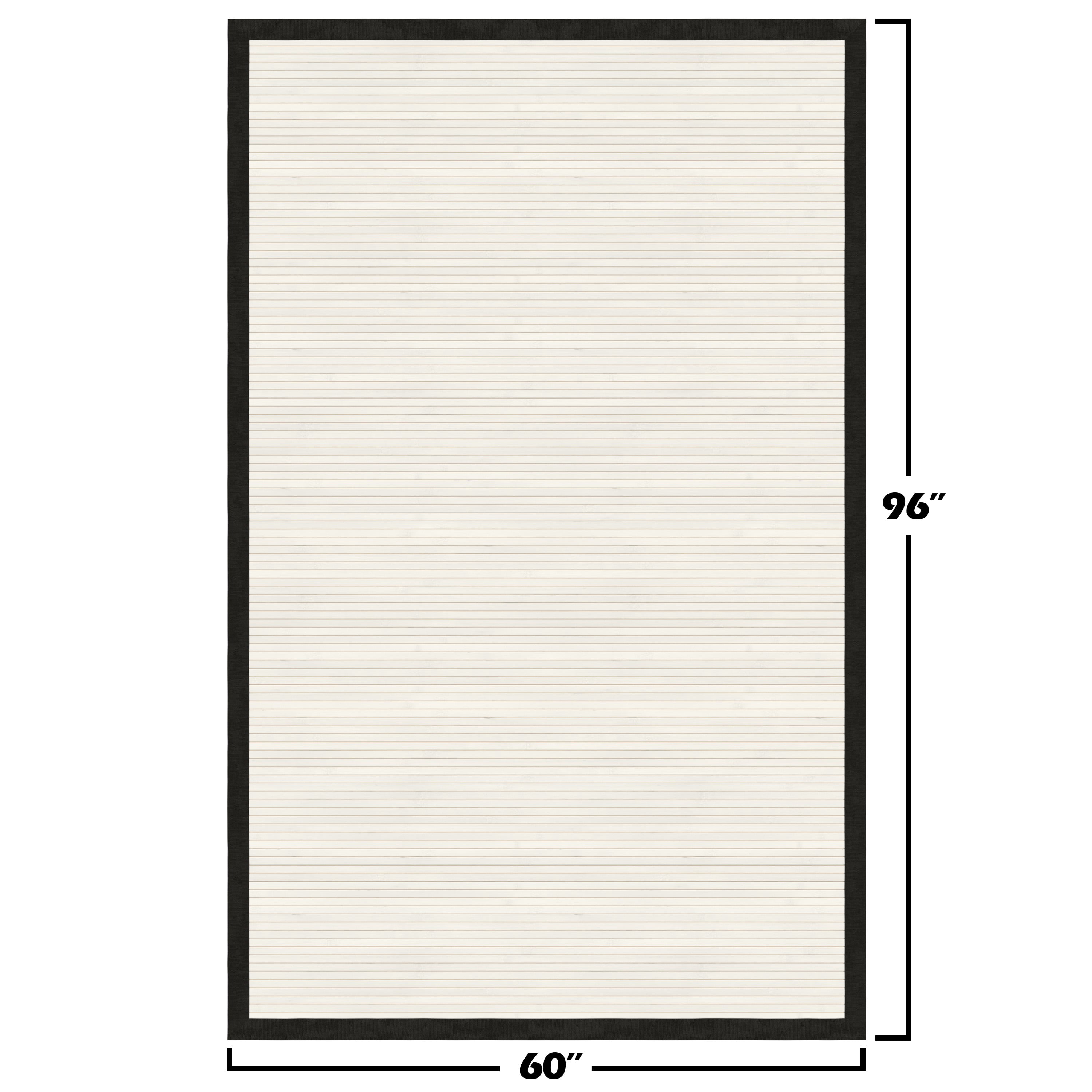 Bamboo Rug - White - 5' x 8'