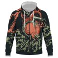 thumbnail image 1 of Sudadera con capucha y cremallera para hombre y mujer, con estampado 3D de flores, estilo harajuku, hip hop, 2024, 1 of 6