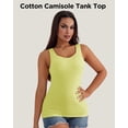 thumbnail image 2 of Women's Tank Tops with Bulit in Bras Padded Shelf Bra Cami Shirts for Women Sleeveless Camisole Tops Yellow S, 2 of 7