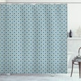 thumbnail image 1 of Geometry Shower Curtain, Retro Style Mosaic Tiles Inspired Natural Sky Tones, Fabric Bathroom Set with Hooks, 69W X 84L Inches Extra Long, Coconut Cadet Blue Slate Blue Dark Sepia, by Ambesonne, 1 of 2
