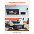 thumbnail image 2 of VEVOR 24V 100Ah LiFePO4 Lithium Battery, Built-in 50A BMS, Deep Cycle Lithium Rechargeable Battery with Low Temperature Protection, 4000+ Cycles, Max. 2560Wh, for RV, Camper, Trolling Motors, Marine, 2 of 9