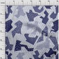 thumbnail image 3 of oneOone Georgette Viscose Teal Blue Fabric Abstracts Craft Projects Decor Fabric Printed By The Yard 42 Inch Wide, 3 of 4