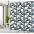 thumbnail image 4 of Ambesonne Moon Shower Curtain, Hollow of Death Illustration, 69"Wx75"L, Dark Grey Ceil Blue and White, 4 of 4