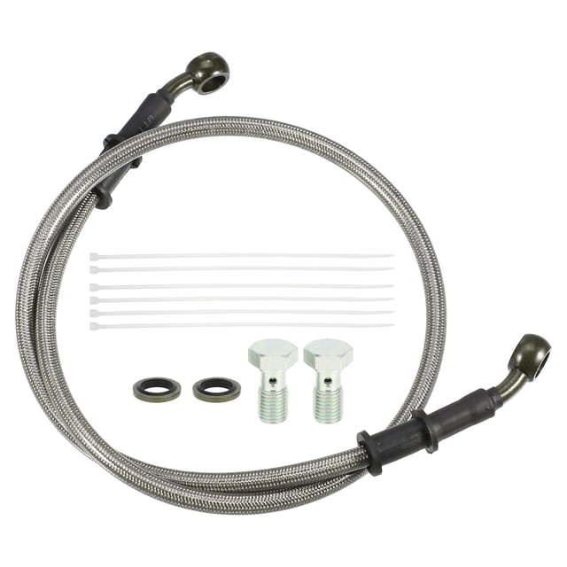 1 juego de 80 cm 2,62 pies de freno hidráulico de motocicleta o tubo flexible de embrague universal para motocicleta Dirt Bike ATV ciclomotor scooter con tornillos