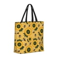 thumbnail image 2 of Sigee Bees and Sunflowers Print Large Capacity Zippered Tote Bag - Durable, Stylish and Versatile for Everyday Use, 2 of 9