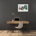 thumbnail image 3 of Dogwood Portfolio 32x23 White Modern Wood Framed Museum Art Print Titled - Winter Pines Red Barn, 3 of 4