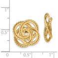 thumbnail image 3 of 14K Yellow Gold Polished & Twisted Fancy Earring Jackets (11 X 11) Made In United States t575j, 3 of 5