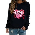 thumbnail image 1 of Amzcrzy Hauts pour Femmes Décontractés Col Rond Printemps Été Hauts Mode Imprimé Cœur d'Amour Saint-Valentin Chemises pour Femmes Classique Polyvalent Manches Longues Tee-Shirt Valentines, 1 of 3