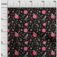 thumbnail image 2 of oneOone Polyester Spandex Black Fabric Asian Retro Floral Sewing Craft Projects Fabric Prints By Yard 56 Inch Wide, 2 of 4
