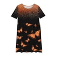 thumbnail image 4 of QIPOPIQ Robe d'Été pour Fille Art Van Gogh Impression 3D Col Rond Manches Courtes T-Shirt Robe Évasée Liquidation, 4 of 5
