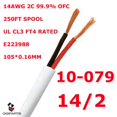 thumbnail image 1 of DIGIPARTS 14GA 2 conductors pure copper UL CL3 In wall rated speaker cable wire 250FT, 1 of 2