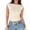 Beige, variant on Women's Summer Tops Ruched Crop Top Cap Sleeve Boat Neck Tee Casual Everyday Shirt