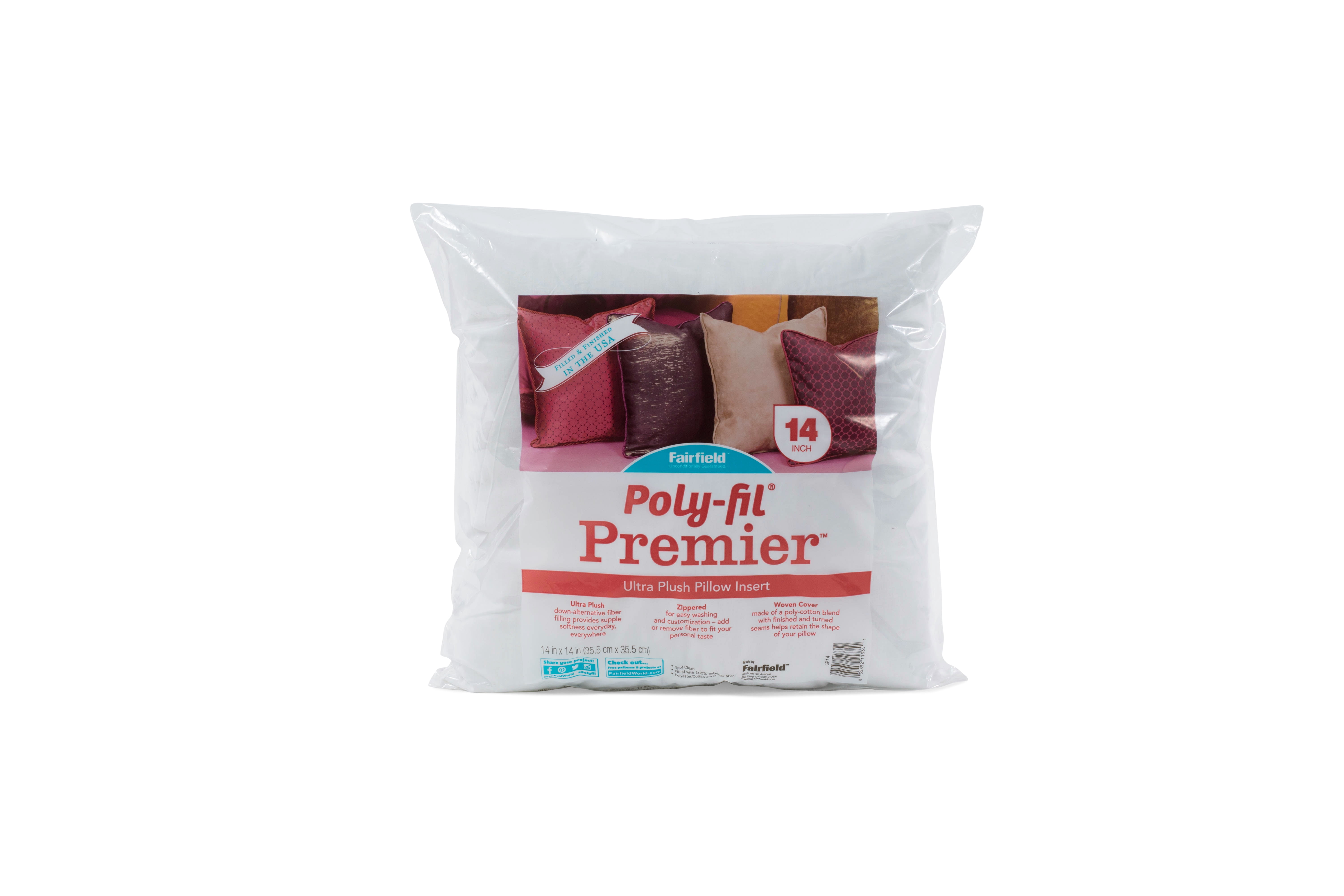 PolyFil Premier Accent Decorative Pillow Insert, 14" x 14" Walmart