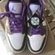 thumbnail image 2 of N I-K-E A i r-Jor-dan 1 GS Low Palomino Brown Purple 553560-215 mens 8 / wmns 9.5, 2 of 6
