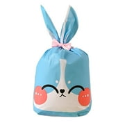 50PCS Home Decoration Bunny Ear Storage Pocket Snack Decoration Rabbit Cookie Bags Easter Candy Bags Biscuit Package Easter Rabbit I