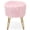 Pink, variant on Spaco Faux Fur Vanity Stool Chair with Metal Legs for Bedroom and Living Room-Pink, Modern Decorative Foot Rest for Makeup, Bedroom,Side Table End Table