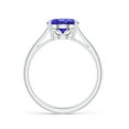 thumbnail image 2 of ANGARA Natural Oval Solitaire 2.9 ct Tanzanite Cocktail Ring in 925 Sterling Silver for Women (Size-10x8mm) | December Birthstone, Anniversary, Jewelry Gift for Women | Natural Tanzanite Ring, 2 of 8