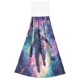 thumbnail image 7 of Yayeee Kitchen Hanging Hand Towels Set of 2 with Loop Bathroom Absorbent Tie Towel, Astronaut Pattern, 7 of 7