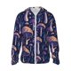thumbnail image 1 of Balery Floral Hippie Mushrooms Sudadera ligera de manga larga con capucha y protección solar UPF 50+ para hombre y mujer, ideal para pesca y running-Small, 1 of 7