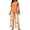 Orange, variant on Guluxicc 2 Piece Women's Outfit Sets Crew Neck Short Sleeve Double Layer Hem Top Leaf Print Wide Leg Pants