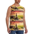 thumbnail image 2 of Bixox Men's Red Wine Glasses Printed Shirt Sleeveless Fitness Tank Top-X-Large, 2 of 7