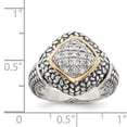 thumbnail image 4 of Shey Couture QTC547-7 Sterling Silver with 14K Gold 0.1 CT Diamond Ring - Size 7, 4 of 6