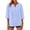Light Blue, variant on OIOLOYJM 3/4 Length Sleeve Women Tops Spring Summer 2026 V Neck 3 Button Shirts Casual Boho Loose Comfy Tunic Dressy Vacation Trendy Blouses Red 2XL