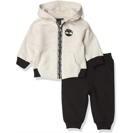 Timberland Boys 12-24 Months Taping Hood Jogger Set (Black 18 Months)