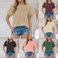 thumbnail image 4 of Kaprioy Womens Summer Tops Blouses for Women Short Sleeve Lace Tops Dressy Casual Tees, 4 of 6