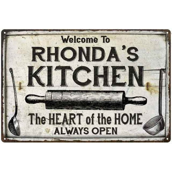 RHONDA'S Kitchen Farmhouse Sign Gift Gift 12x18 Metal 112180033140