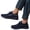40# Blue, variant on Plus Size Mens Lightweight Lace Up Flyknit Sneakers Breathable Supportive Casual Walking Footwear