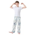 thumbnail image 3 of Boy's Pajama Pants Boys' Long Sleep Pants Children's Pajama Pants Loose Fitting Pajama Pants are Convenient to Put on and Take off XL Blue Sea Sar, 3 of 9