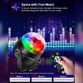 thumbnail image 6 of Voice-Activated Rotating Party Lights USB RGB Colorful Stage Ball Lights for Home Car Decor Birthday Christmas Ambient Lighting, 6 of 8