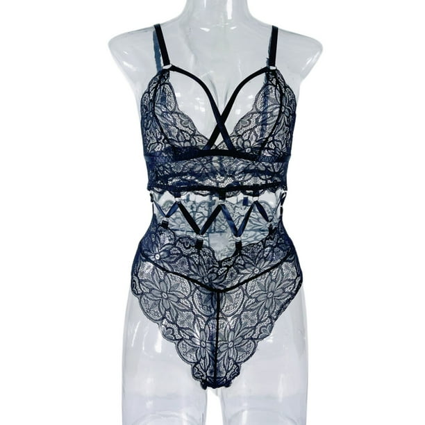 Lingerie Femme sous-Vêtement Body en Dentelle sans Manches Creuses Lingerie Femme sous-Vêtement Body en Dentelle sans Manches Creuses