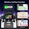 thumbnail image 5 of 5 Inch CarPlay for Android Auto Bluetooth Waterproof Wireless to Wired Motorcycle GPS Navigation Monitor 1028x600P,1 x Navigation Monitor 1 x Power cord,Black, 5 of 5