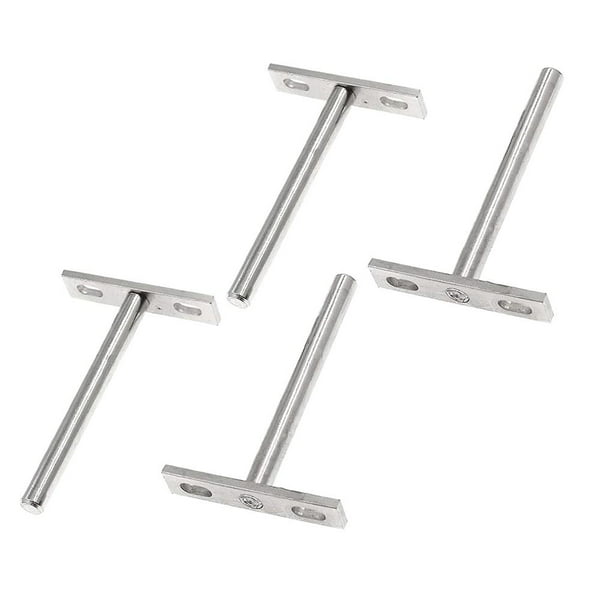 4pcs 4inch Floating Shelf Bracket Blind Plate Wooden Shelves Bracket