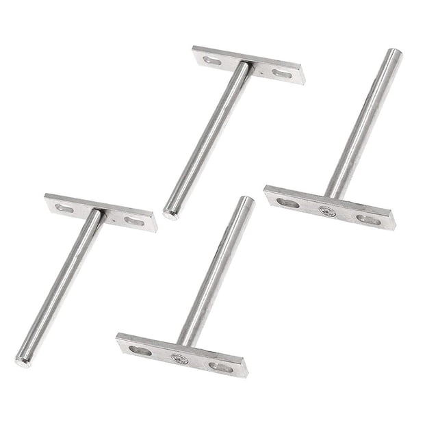 Soporte De Estante Flotante De 4 Pulgadas Soporte De Placa Ciega Soporte Oculto Con Tornillos Y Tacos De Pared Para Estantes Flotantes De Madera 4 Uds. sonducket TO004948-00