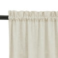 thumbnail image 2 of Curtainking Kitchen Curtains and Valance Sets Tier Curtains Farmhouse Beige Linen Semi Sheer Cafe Curtains 3-Piece Rod Pocket 52" x 24", 2 of 9