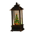 thumbnail image 2 of Lighted Christmas Snow Globe Lantern Crafts Desktop Statue Table Centerpiece for Xmas Tree, 2 of 7