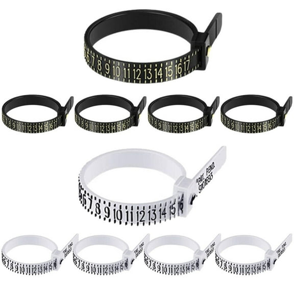Toyandona Portable Ring Sizer Finger Measurement Tool 10Pcs Pe White Reusable
