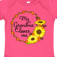 thumbnail image 4 of Inktastic My Grandma Loves Me with Sunflower Wreath Boys or Girls Baby Bodysuit, 4 of 5