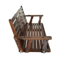 thumbnail image 7 of Fortune Candy 3-Seater Wooden Porch Swing with Hanging Chains, Heavy Duty 880 lbs, Deep Brown, 7 of 7
