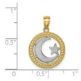 thumbnail image 2 of 14k With Rhodium Star and Celestial Moon Pendant Necklace Pendant for Women - 1.0 Grams, 2 of 2
