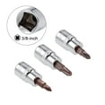 thumbnail image 3 of Unique Bargains 3/8-Inch Drive Bit Socket Set PH1 PH2 PH3 S2 Steel 48mm Length 3pcs, 3 of 3