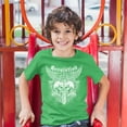 thumbnail image 3 of Tee Hunt Revolution Gothic Skulls Kid's Shirt Angel Wings Skeleton Horror Boys Girls Tee, Green, Large, 3 of 5