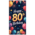thumbnail image 4 of LUUFILx Birthday Celebration Banner Backdrop for 80th Anniversary Happy Decoration Party Supplies Background Photography Props Decors Happy Birthday 80th Party, 4 of 9