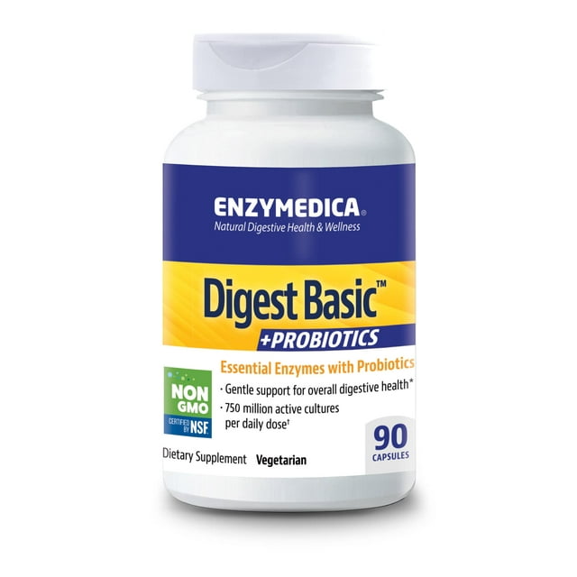 Suplemento Enzymedica Digest Basic + Probióticos 90 cápsulas