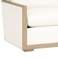 thumbnail image 4 of Benzara BM241917 35.5 x 85.5 x 38 in. Sofa with Wooden Body & Fabric Cushions, White & Brown, 4 of 5